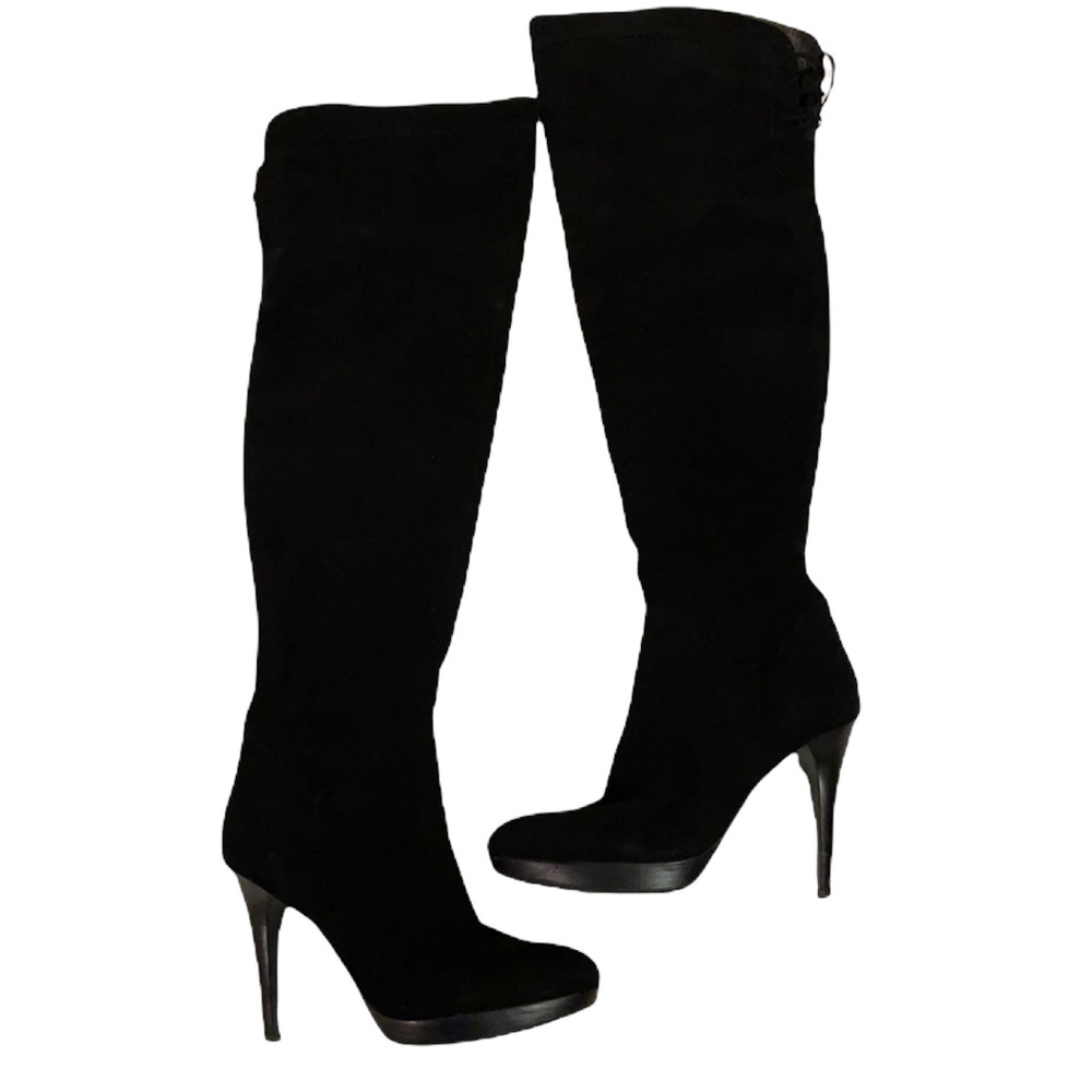 Sam Edelman Black Suede Over the Knee Boots